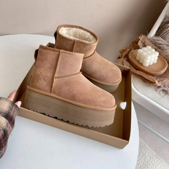 UGG Shoes - UGG Womens classic ultra mini platform boots Chestnut
